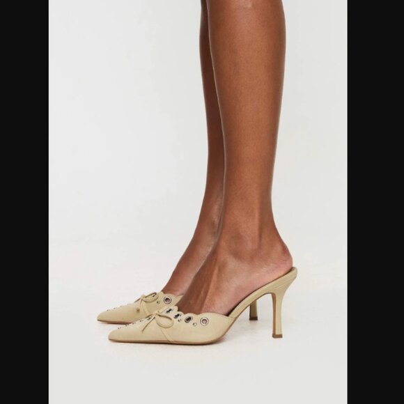 Princess Polly Lemonade Charisma Taupe Pointed Toe Heels 8 - Picture 3 of 11